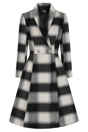 Lenora Check Swing Coat in Extended Sizing